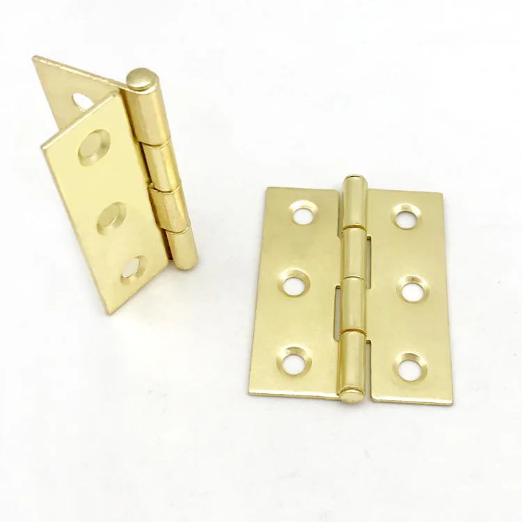 small 2 inch golden finished iron hinges  Best selling Furniture Brass fixed pin Door Hinges  Industrial metal welding hinge