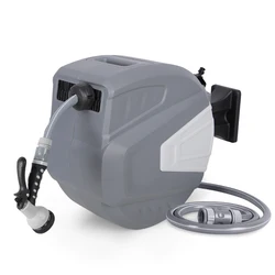High Pressure Water Hose reel Heavy Duty Wall Mounted Retractable Auto Hose reel Garden Water Hose Reel