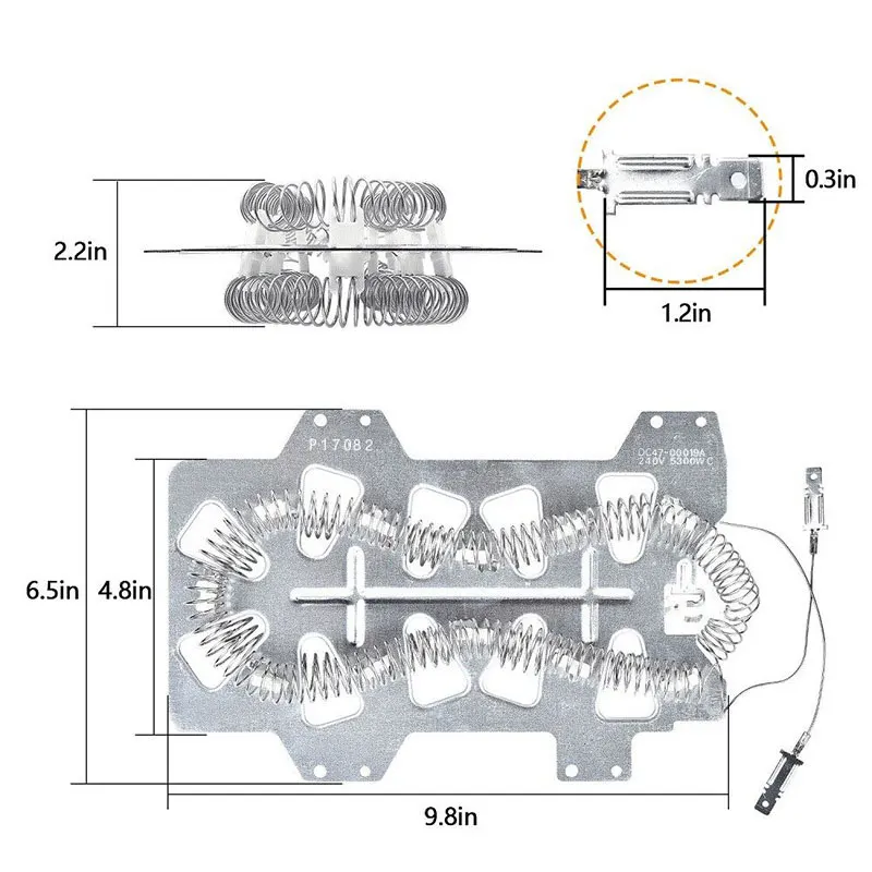Cutomization  Electric Cloth Dryer Heat Element Dc47-00019a Clothes Dryer Heating Wire