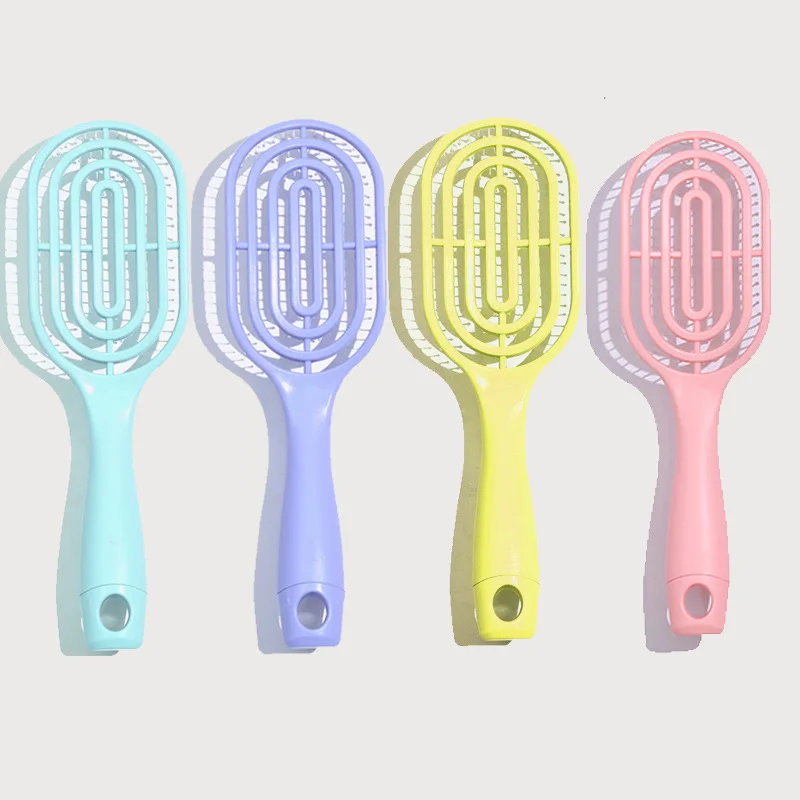 FYD Customizable Ventilation Straw Massage Comb Tangle Nylon Removal Curved Hair Brush Makeup Tools Sets
