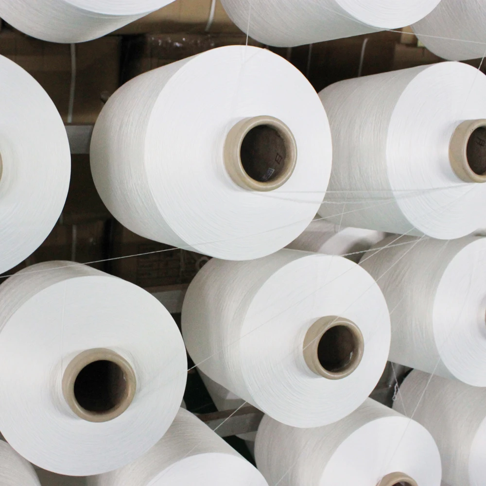 polyester yarn 75D/36F 50/36 75/36 dty fdy 100% polyesterAntibacterial High Tenacity Spandex Polyester DTY Covered Filament Yarn