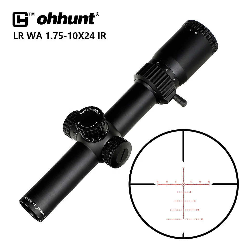 Ohhunt LR WA 1 75-10X24 ИК охотничий оптический прицел стеклянный вытравленный сетчатый преобразователь с замком сброс Тактический противоударный для