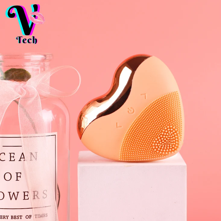 Portable Ultrasonic Mini Deep Electric Double Side Silicon Face Brush Facial Cleansing Brush Wholesale