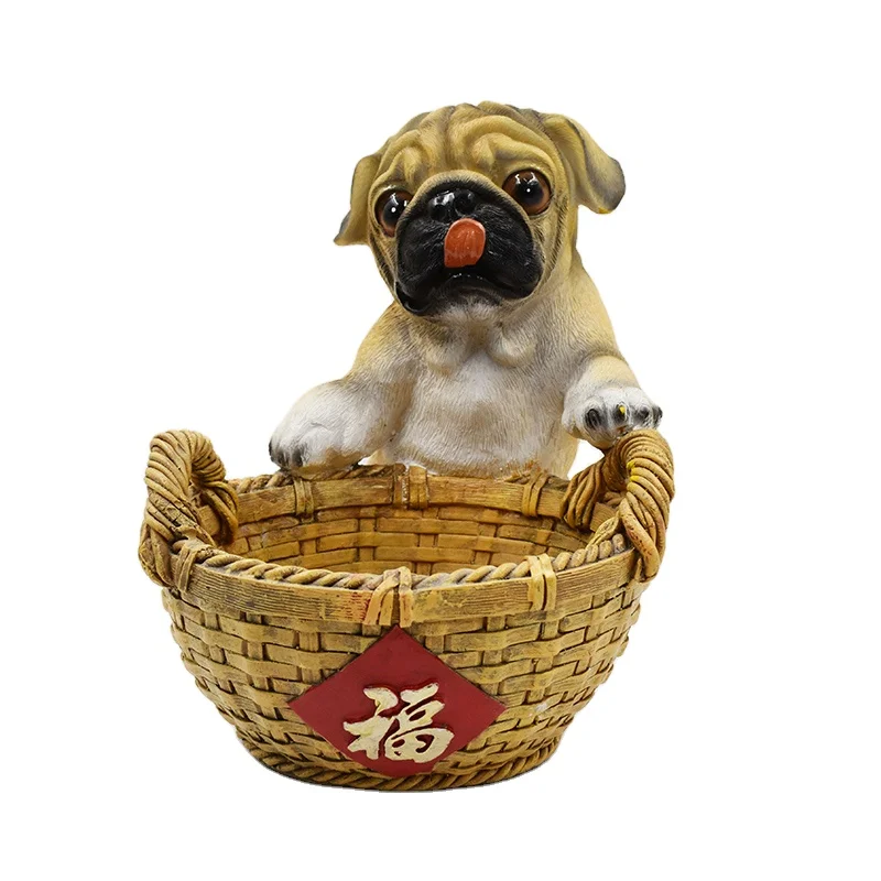 
Cute Garden Ornament Plant Gift Animal Planters And Pots Resin Dog Planter Basket Planter Home Decoration 