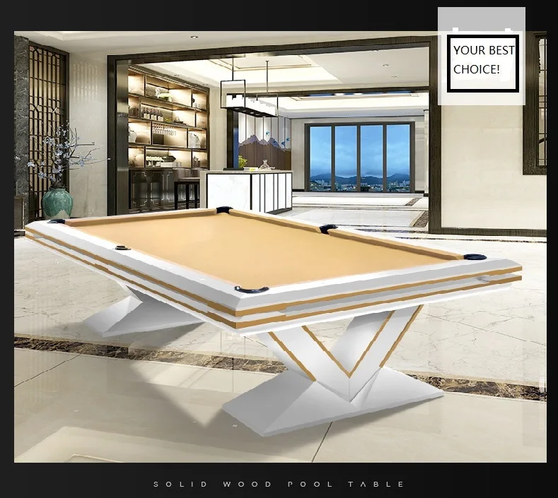 High end modern customize billiard table 9ft 8ft with V-shape legs