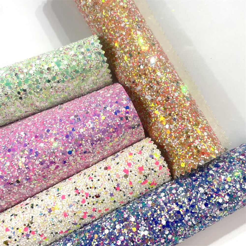 Luxury Lace Material Popular Evening Dress Fabric 2024 Newest High Quality Glitter Sequin Lace for Lady Shoes Women PU Knitted