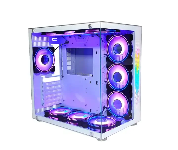 2023 High Quality Gaming PC Desktop Computer Gaming ITX Case wide cube Computer Case & Towers double chamber Cabinet