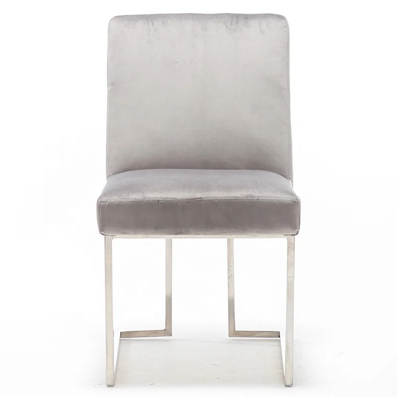 
Modern Luxury Upholstered Soft Back Velvet Dining Room Chair With Metal Leg 