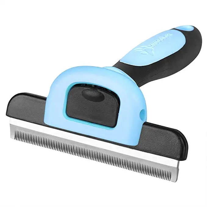 Deshedding Brush Dog Hair Cat Hair Shedding Tool With Stainless Steel Trimming Blade Effective Grooming Tool For Pet