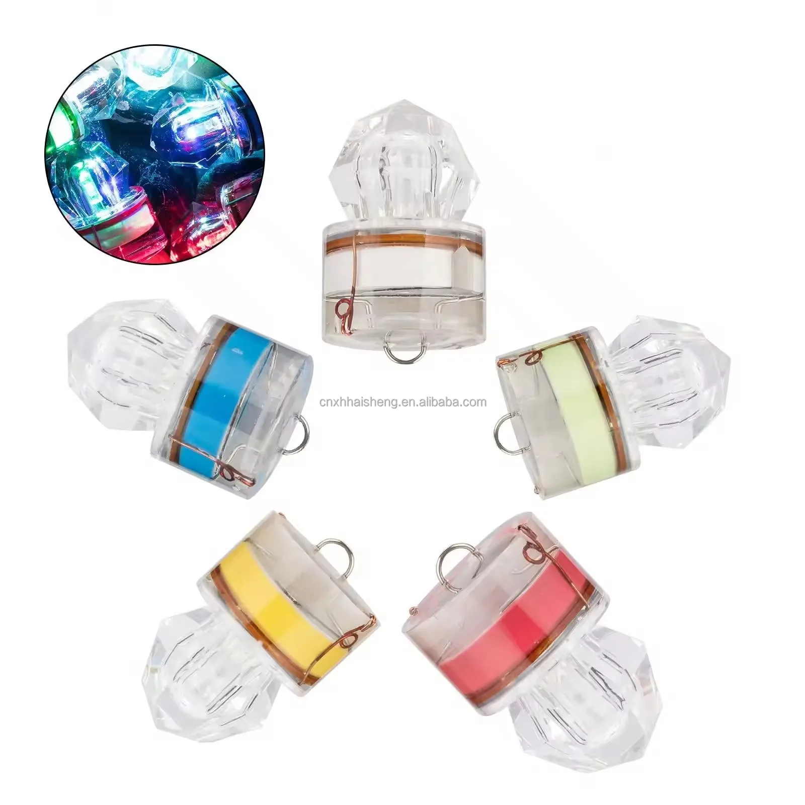 LED Deep Drop Underwater Fishing Flashing Light Mini Multi-Color Bait Light Super Bright Fish Attracting Light Waterproof