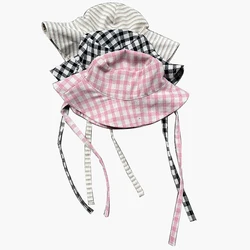 Летняя Солнцезащитная шляпа на заказ, летняя шляпа с козырьком от солнца для новорожденных, двусторонняя льняная шляпа от солнца для маленьких девочек, шляпа для малышей