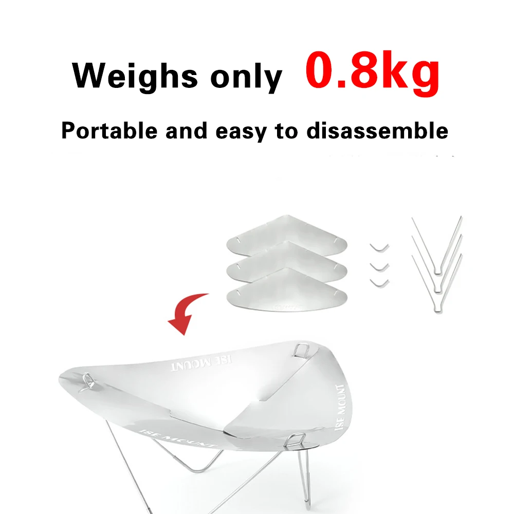 Outdoor incineration stove, portable wood stove, camping stainless steel campfire stove, detachable incinerator stand