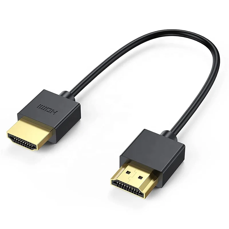 Xput Black HDMI Cable 15CM 20CM 30CM 50CM 100CM Short Ultra Slim Gold-Plated 4K 2.0V 1080P HDMI Male To Male Cable