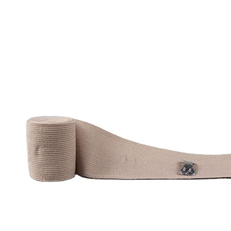 Free samples Manufacturing Medical Breathable Skin Color Cotton High Elastic Bandage for Legs Ankle Knee Tummy Body Compression