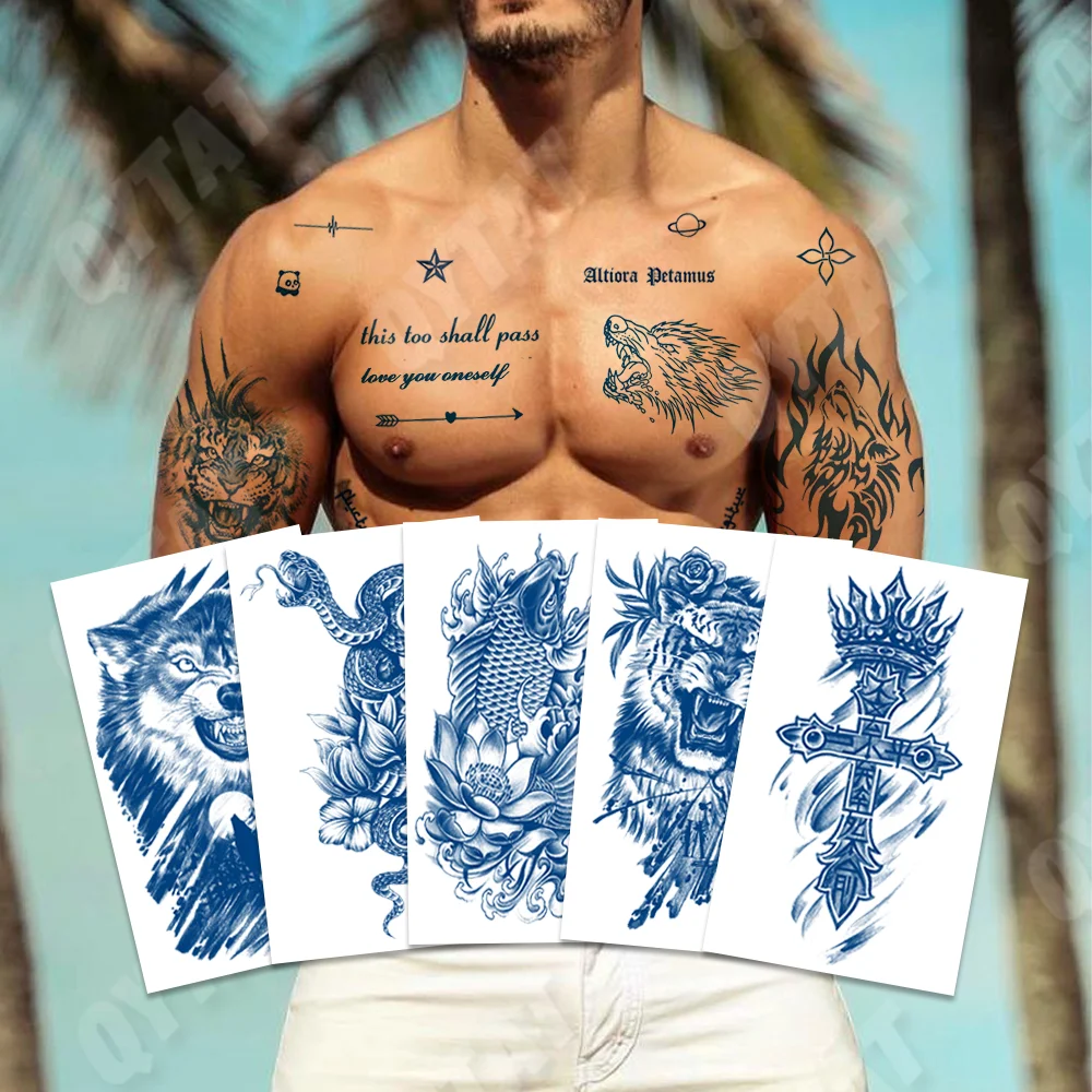 New Designs Factory Sale 100% Herb-Based Last 2 weeks Blue Genipa Semi Permanent Juice Tattoo