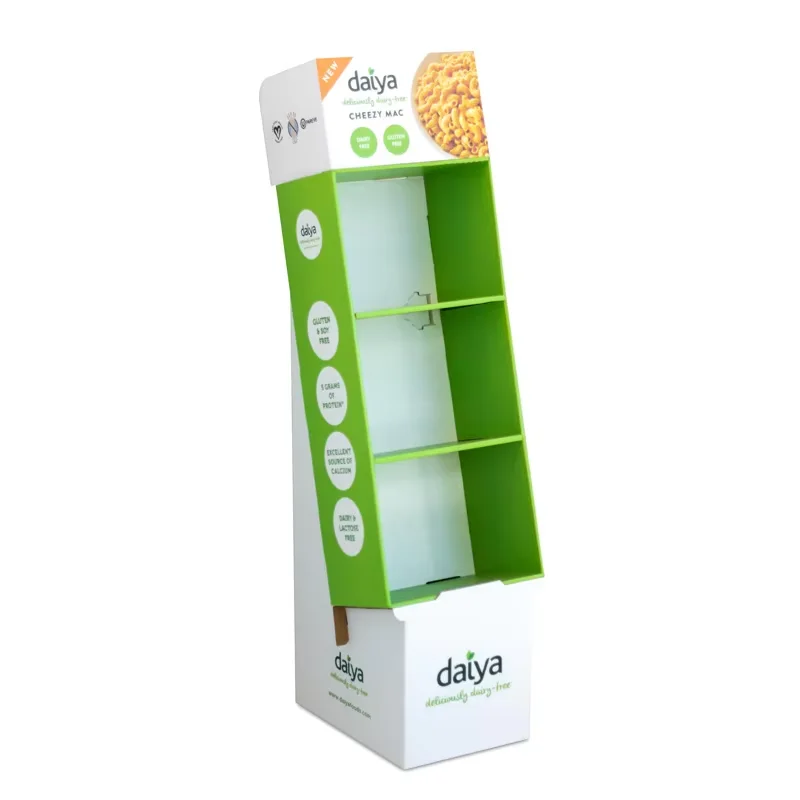 Promotional 4 Tiers Cardboard Display Rack Custom Cardboard Display Stand Board Printed Pop Cardboard Drinks Display