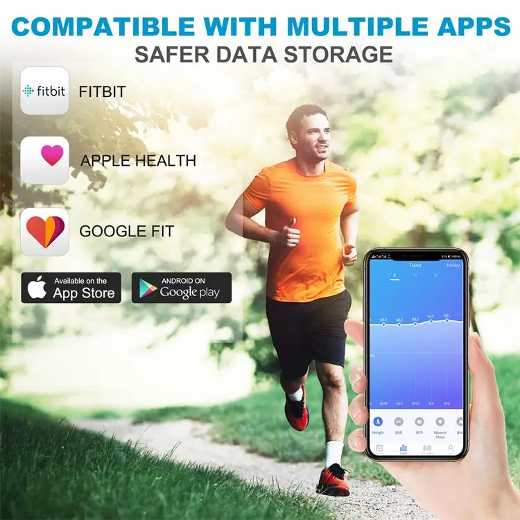 YOUNGDO electric smart body weight scale bmi wireless body scales with body analysis