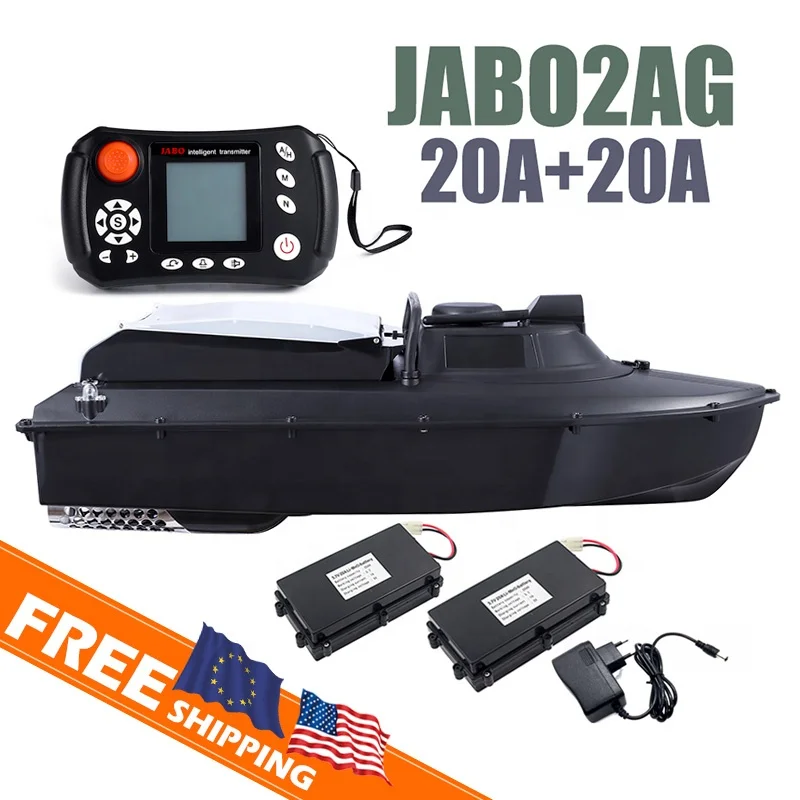 Wholesale free shipping drop ship jabo 2 2ag 10a 20a lithium battery radio control rc fish baitboat hull fishing bait boat gps