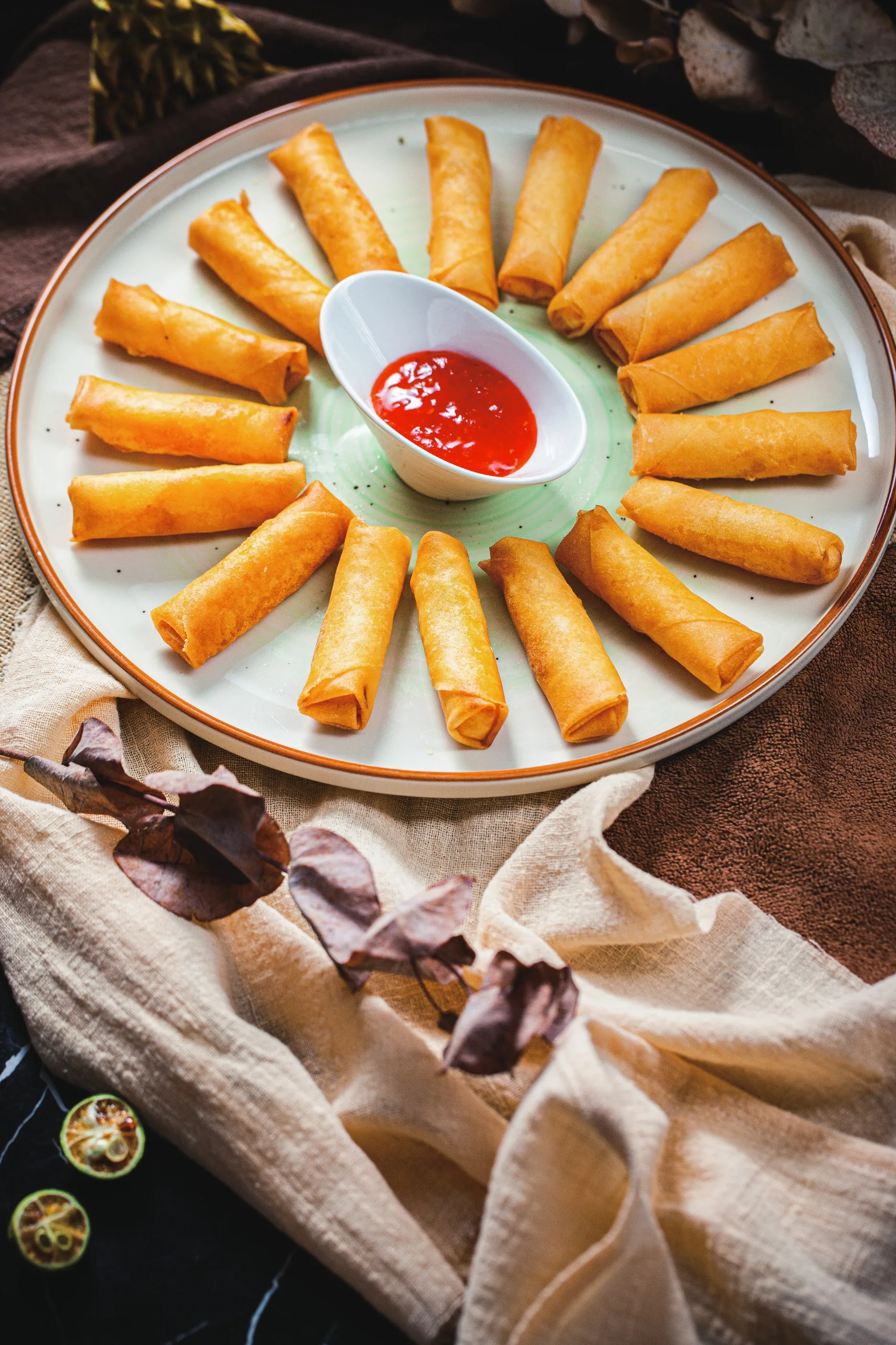 Traditional Food Freshly Selected Ingredients Fried Cooking Frozen Spring Roll Box Packaging Freeze Chinese Crispy Sweets 9 Kg