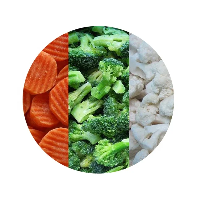 IQF mixed vegetable IQF frozen broccoli and cauliflower and carrot frozen mixed vegetables