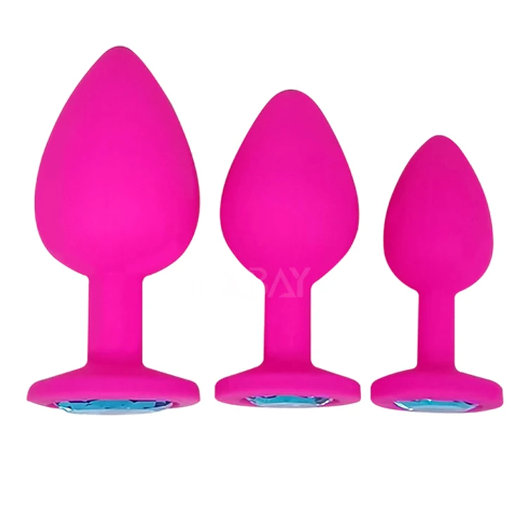 SEXBAY Amazon explosive silicone anal plug jewel butt plug 3 sets of different sizes for men and women waterproof