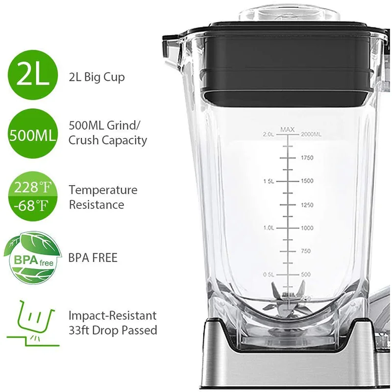 High Speed Commercial Smoothie Kitchen Home Appliance Machine Electric Blender with CE Approval