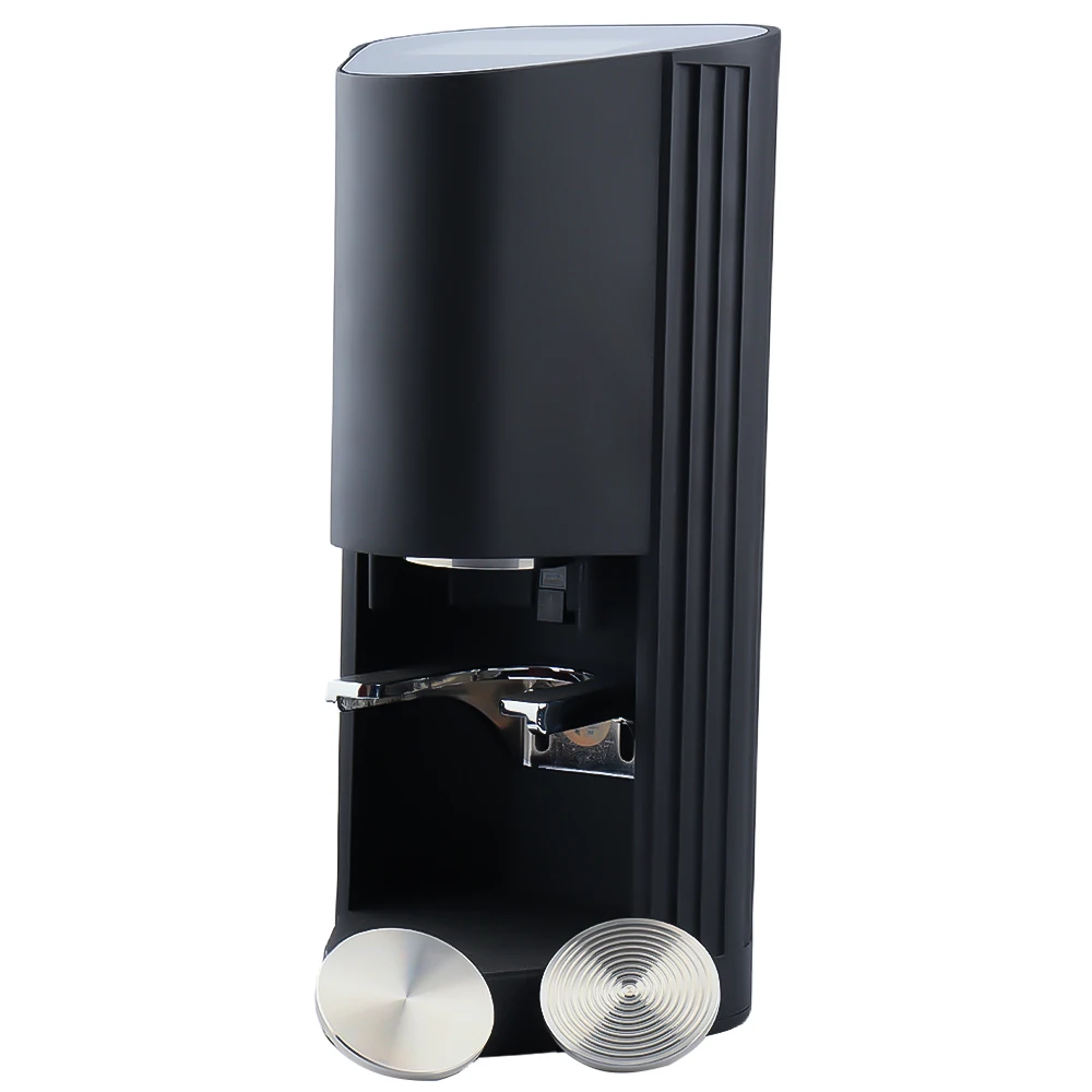 2023 New Arrival Black White Automatic Coffee Tamper Adjustable Pressure Commercial Electric Coffee Tamper Machine