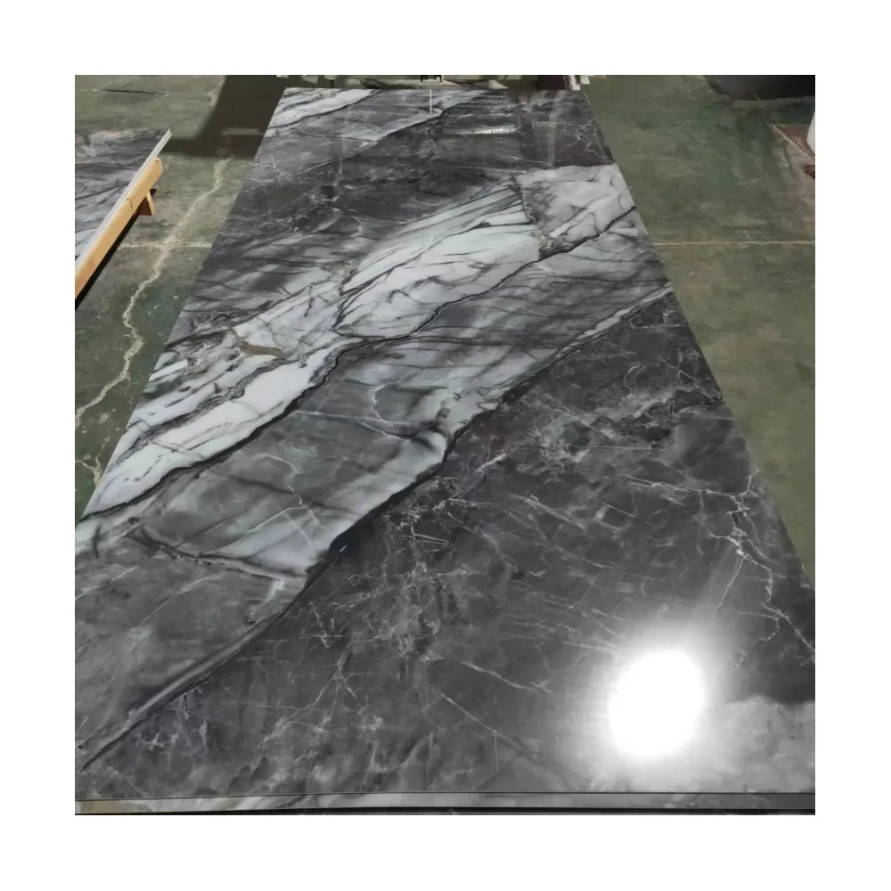 1220x2440x3mm Interior Shower Wall Panels Bathroom Waterproof PVC Marble Sheets For Wall Decoration