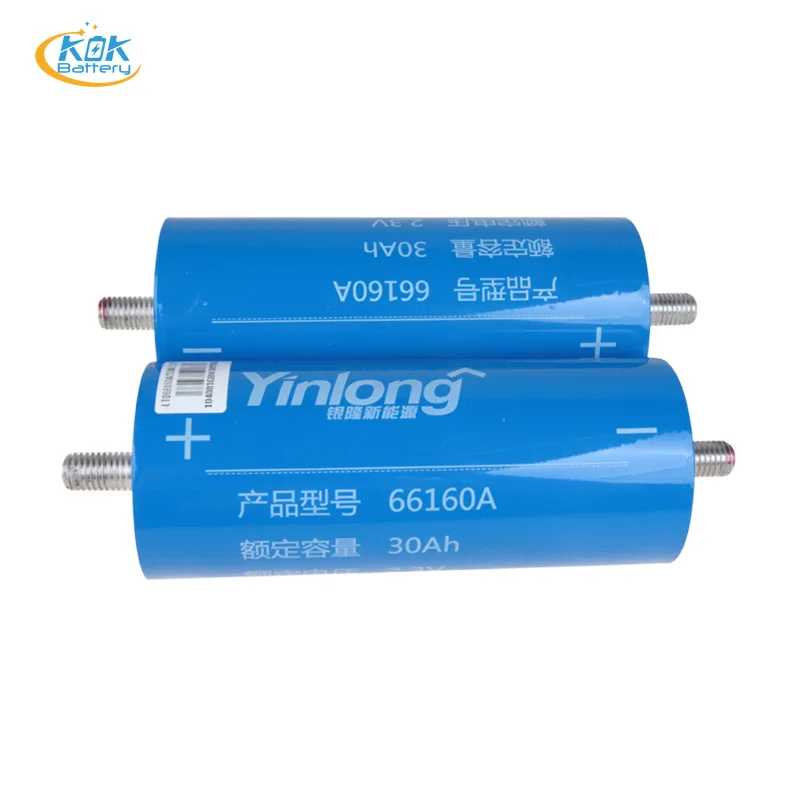 KOK POWER LTO Lithium Titanate Oxide  2.4V 30Ah 66160A Yinlong Battery Cell