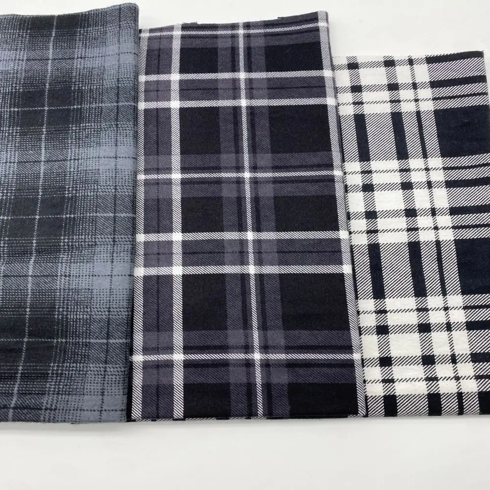 High quality Flannel 100% cotton digital printed fabric for comfortable and breathable shirt fabric