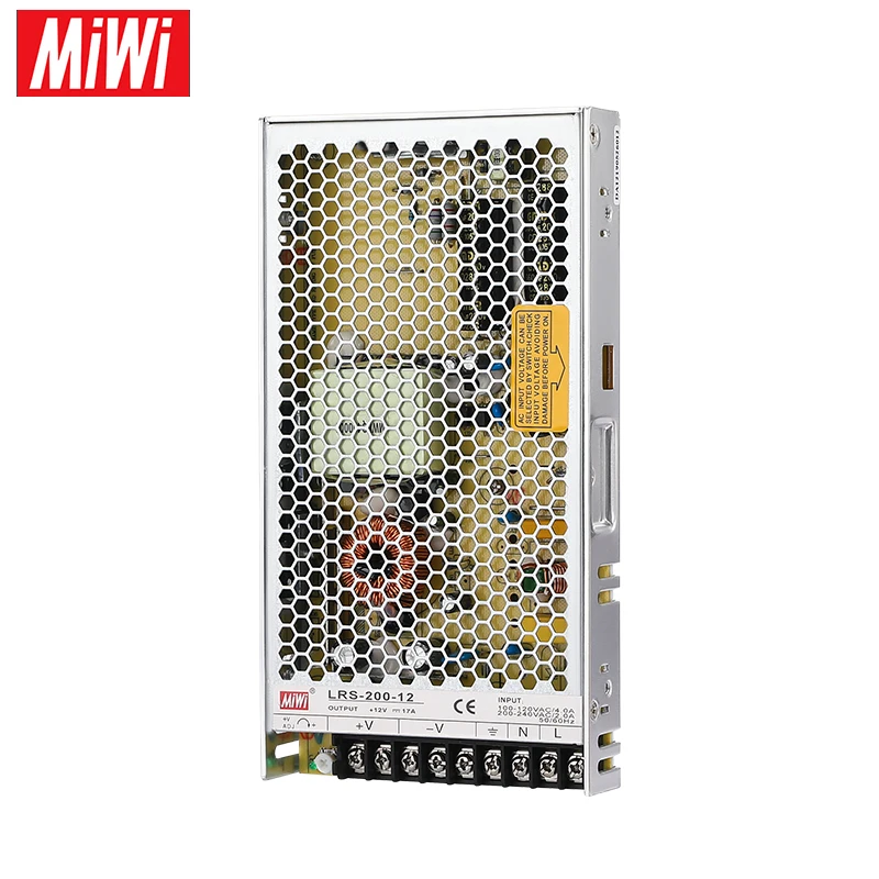 MIWI LRS-200-12 ac dc single output switch mode switching power supply