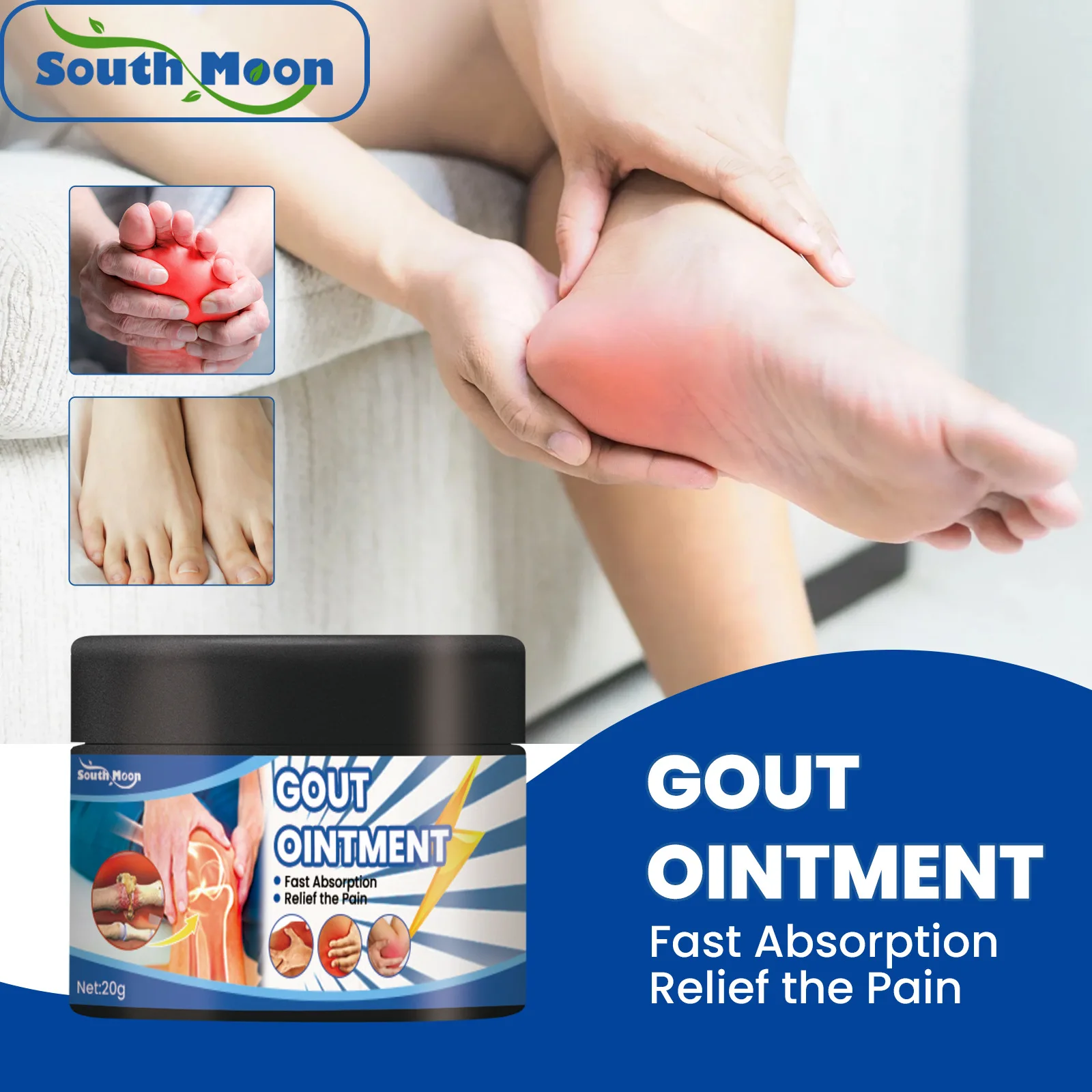South Moon Gout care cream Relieve finger joint knee numbness swelling joint JSKY care cream