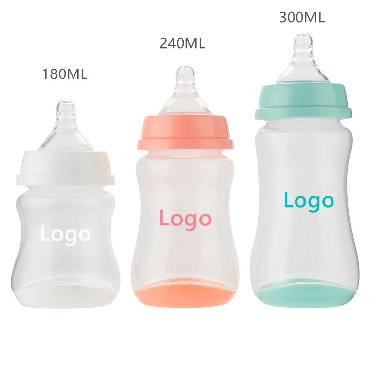 300ml Baby Feeding Bottle Oem Printed Customized Nursing Bottles Newborn Cute Pink 150ml Anti Colic Pp Wholesale Baby Bottle