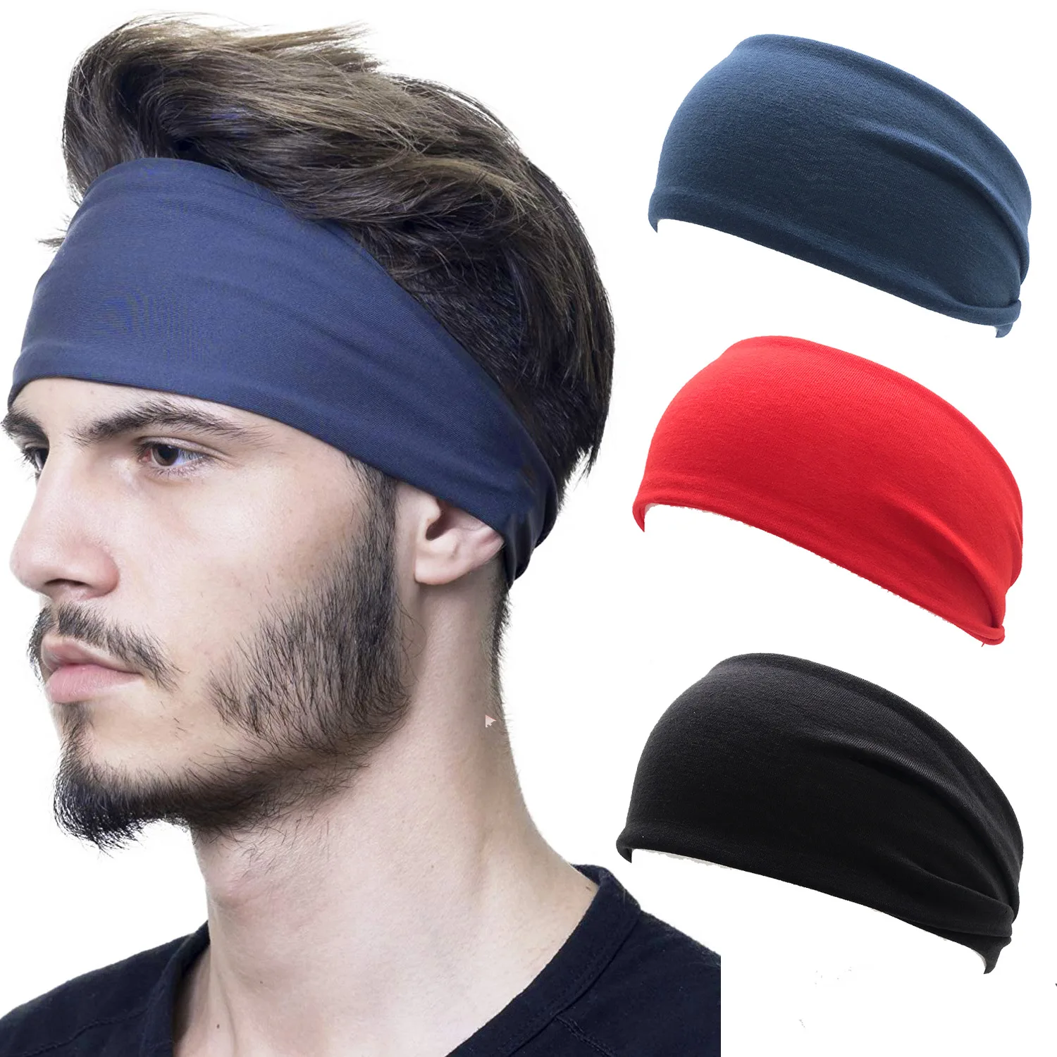 Sports Headband Unisex Fitness Headbands For Women & Men Head Band Sweatband For Running Yoga Workout Gym Exercise