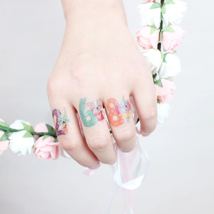 Unicorn Flowers Body Chest Waterproof Cherry Blossom Tree Women Kids Fake Temporary Tattoo Sticker