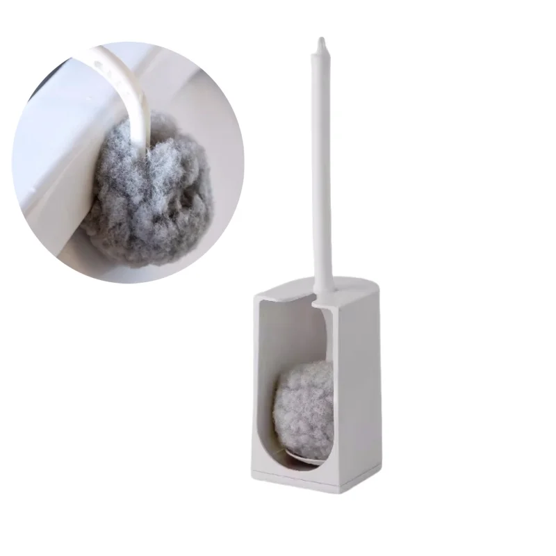 2025 newest toilet brush and holder set soft plastic brush for bathroom  cleaning for Korea and Japan