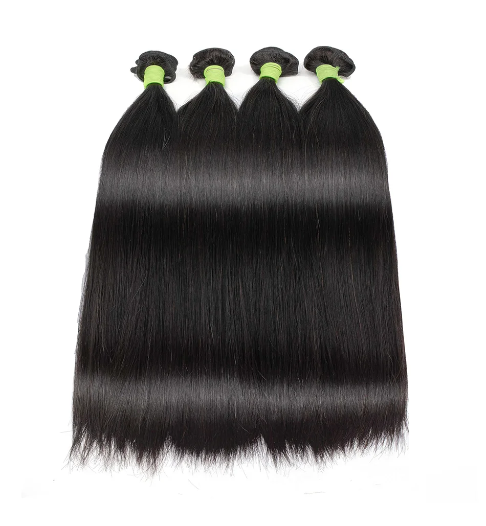 Straight 30 Inch Remy Brazilian Hair Weave Human Hair Bundles 100% Human Hair Extensions