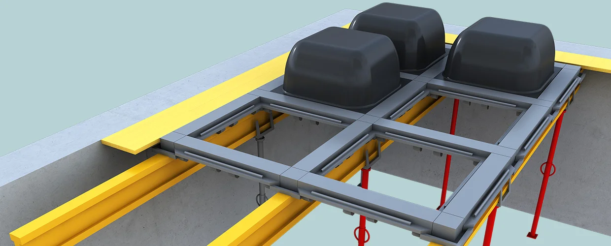 Light Weight Construction Structure Concrete Slab Formwork Reusable Waterproof Waffle Formwork