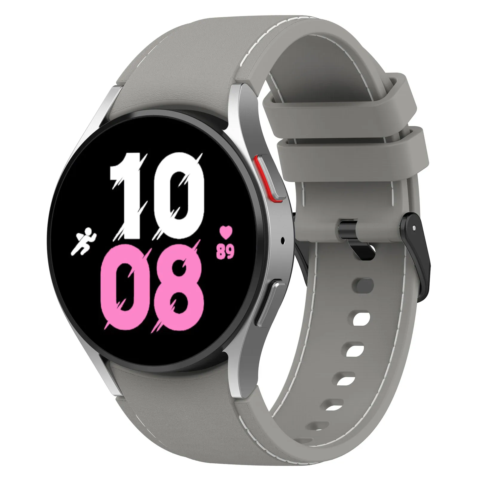 Силиконовый кожаный ремешок для часов подходит Samsung Watch 5/5 pro браслет galaxy watch 4