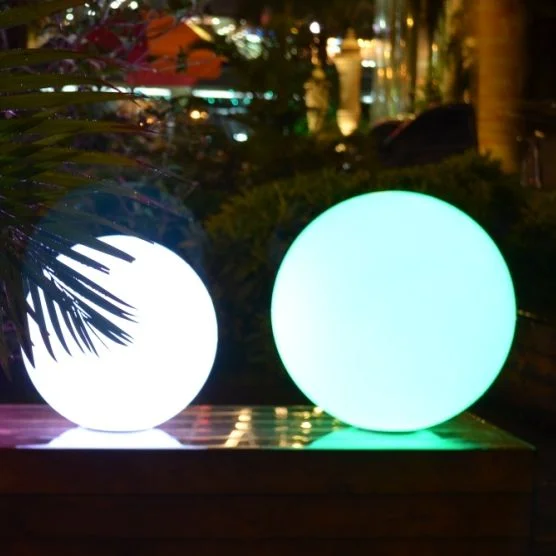 Custom Large Size 16 Colors RGB Light Orb Remote Control Color Changing Floating Swimming Pool Waterproof Plastic LED balls IP67