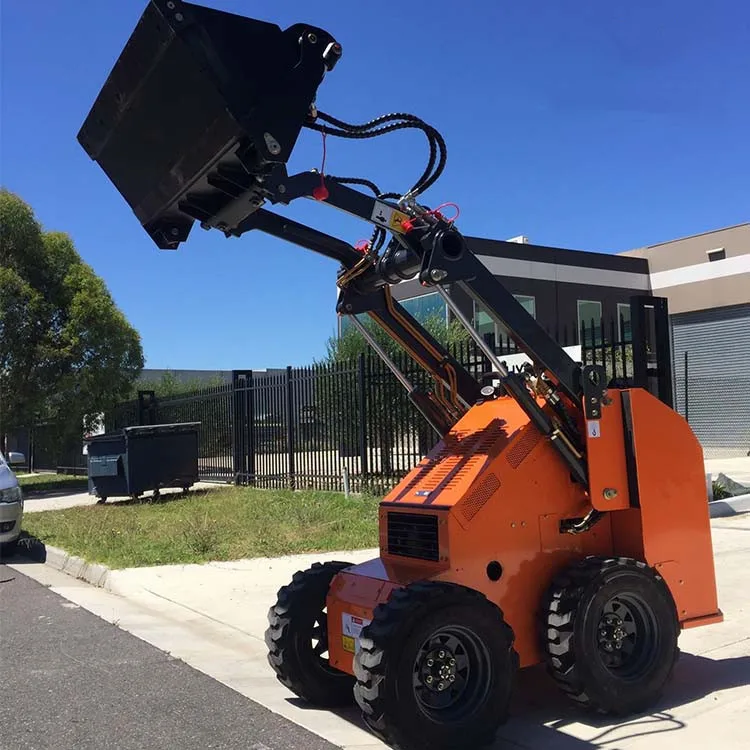 China brand EVERUN ERS500 CE new garden multifunction compact mini wheeled skid steer attachments loader with tracks