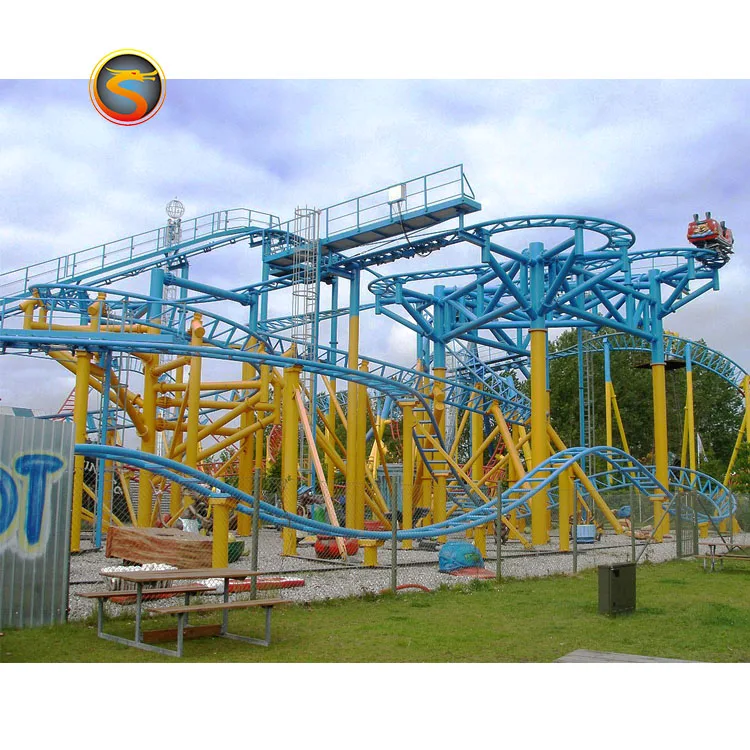 Fairground attractions outdoor kiddie amusement park rides spinning coaster
