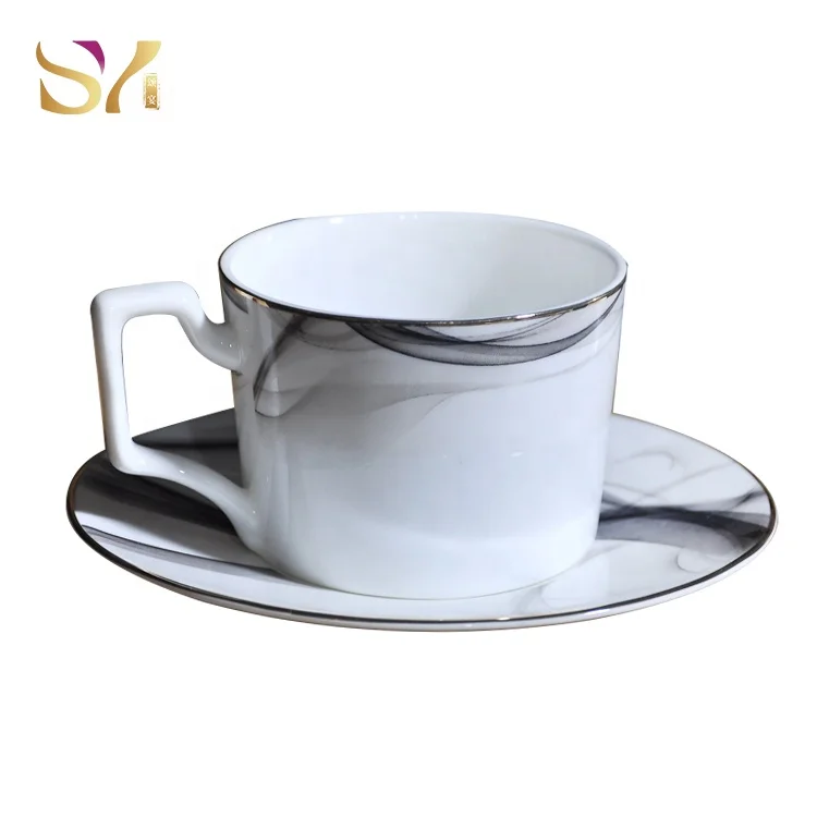 
Wholesale white black ceramic dinner plates sets for wedding party event restaurant or hotel 