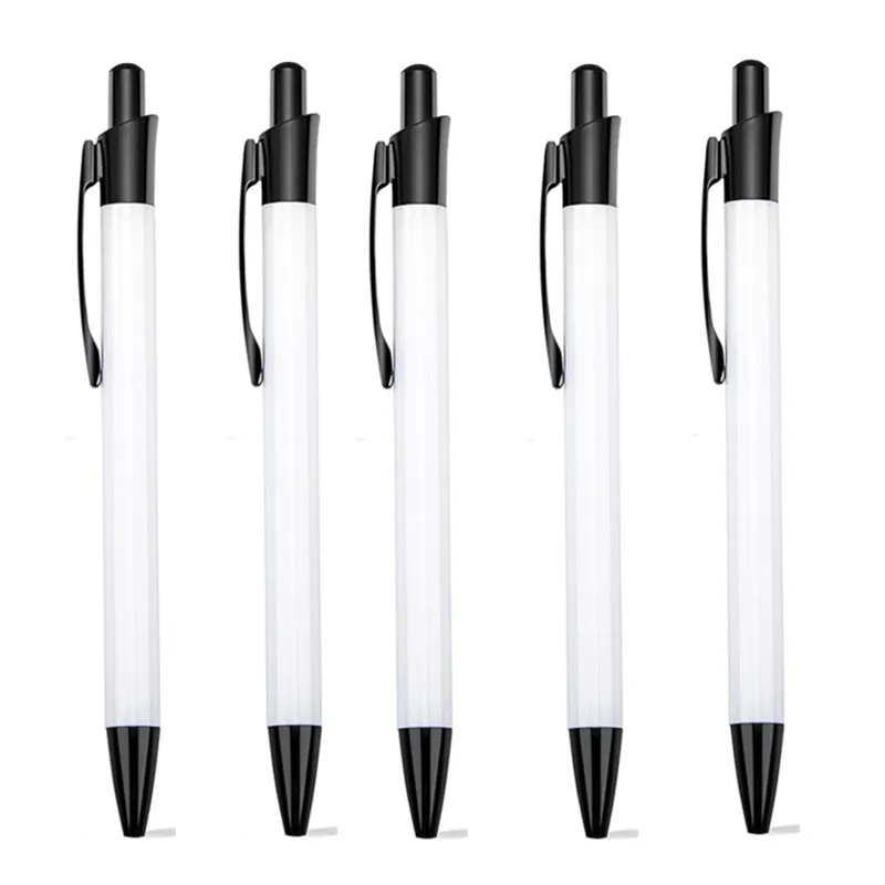 Sublimation Blank Ballpoint Oil Ink Click Silver Metal Gel Pen
