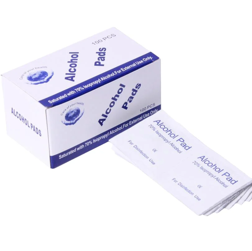 Best selling Skin Cleaning Sanitary Wipes high quality Disposable single sheet alcohol pad Prep Wipes Pads