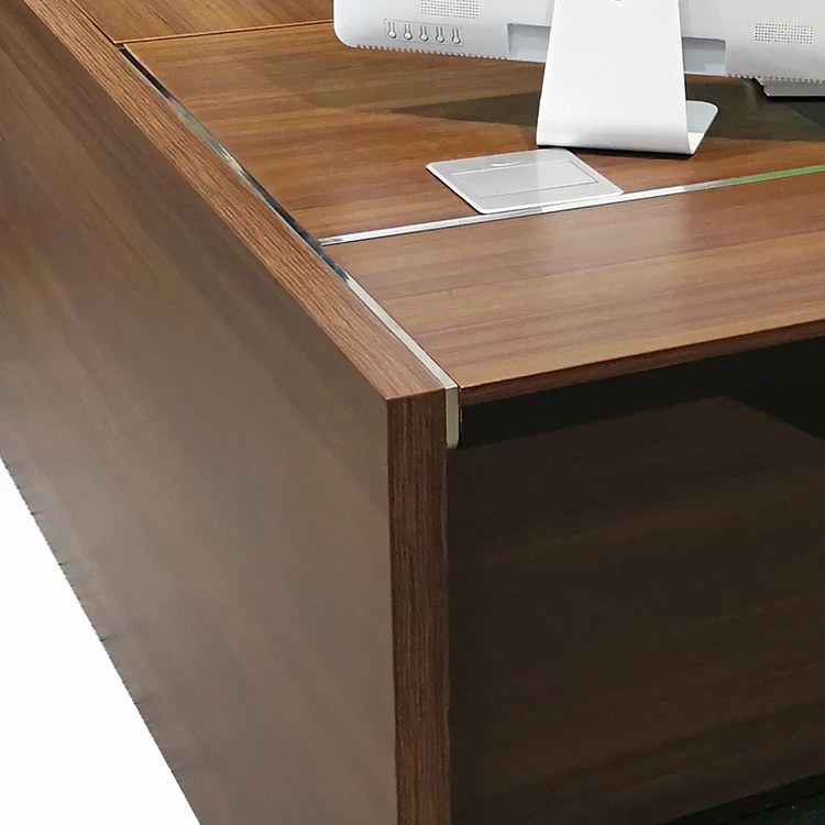 
Shaped Workstation Desk Office 4 Seater L Shaped Executive Desk 