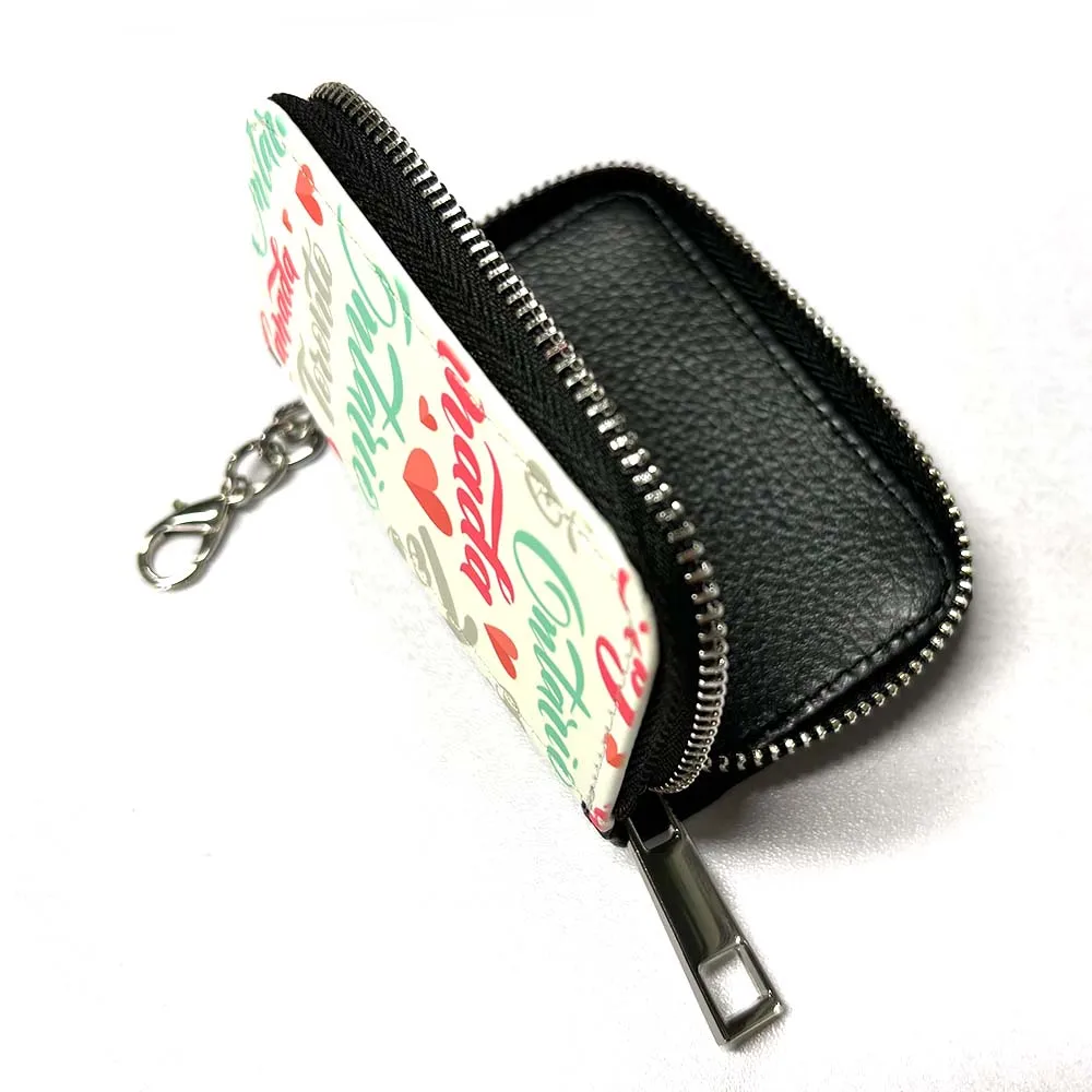 DIY Blank Sublimation Car Key Case Personality Heat Transfer PU Leather Key Bag