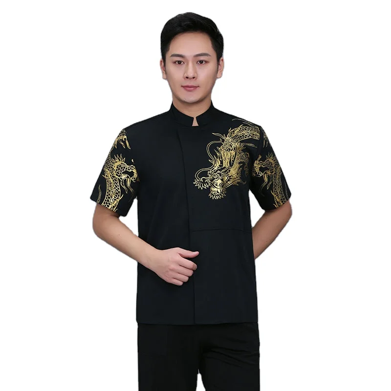 
High Quality custom best chef coat chinese restaurant wholesale stock coat white wear jacket chinese waitress chef uniform coat 