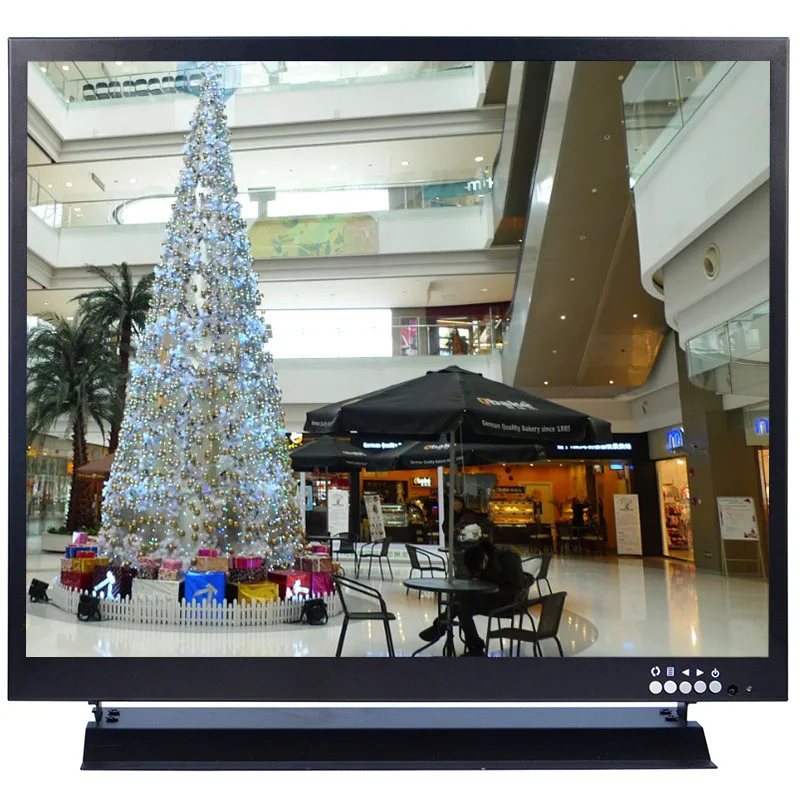 
15 17 19 Industrial Metal Shell CCTV LED Monitor Square Wall Mount CCTV Monitors 15 Inch For Supermarket Security System 
