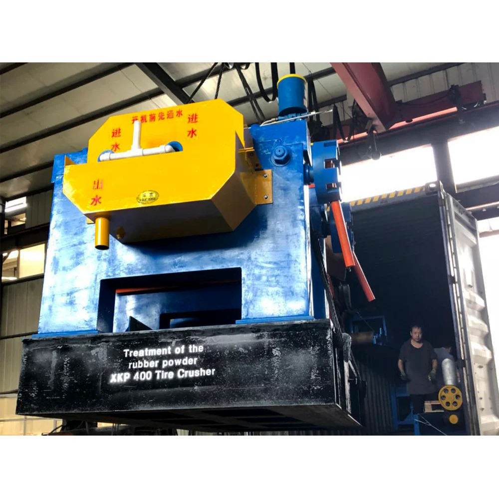 China manufacturer waste car tires crusher truck tire shredding machine